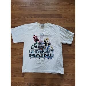University of MAINE Black Bears Lee Sport Nutmeg XL Shirt VTG Y2K *YELLOWING*